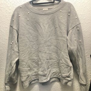 mossimo sweater with pearls (grey)